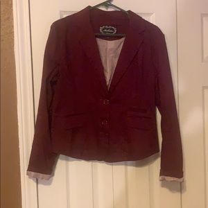 Burgundy blazer